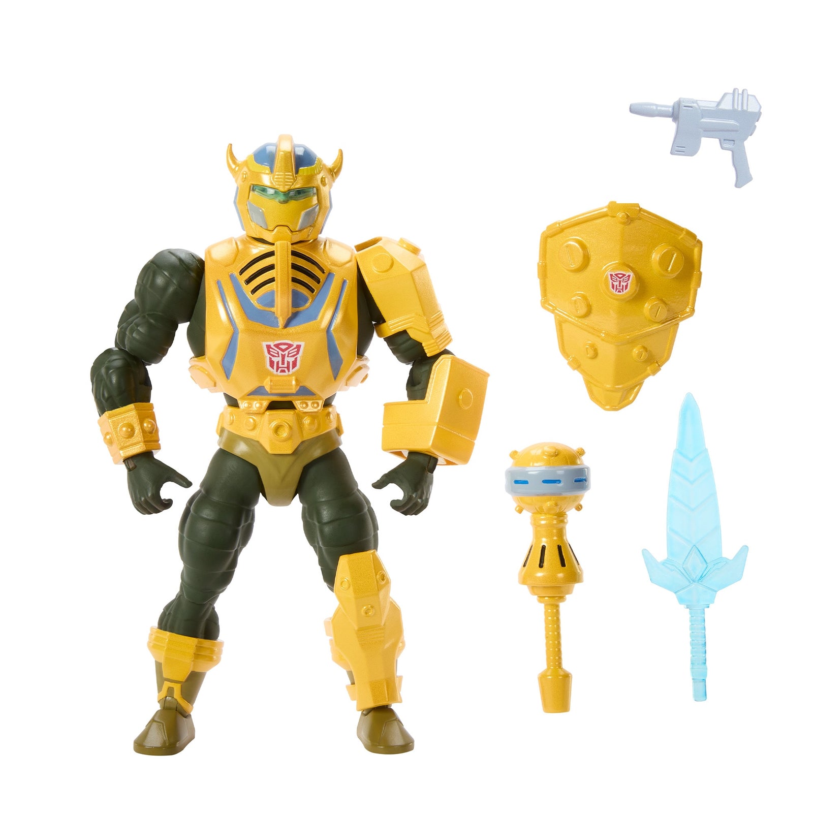 Masters of the Universe x Transformers Bumblebee Armor Man-At-Arms Actionfigur