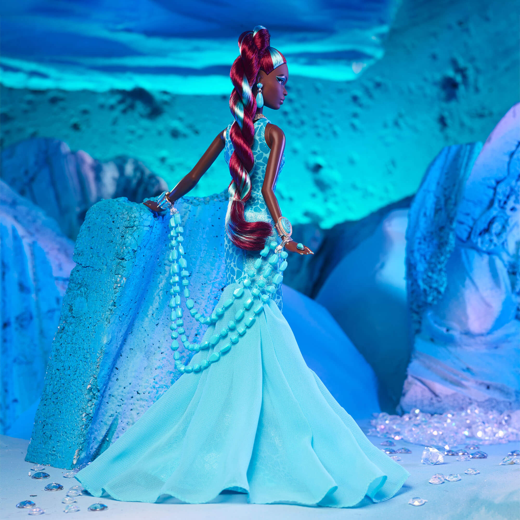 Barbie Fantasie Kollektion türkisfarbene Puppe