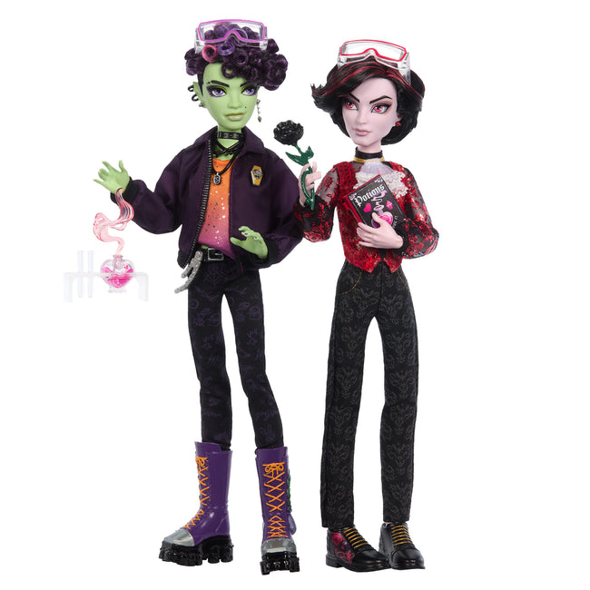 Monster High Kieran Valentine und Spelldon Cauldronello Puppen 2er-Pack
