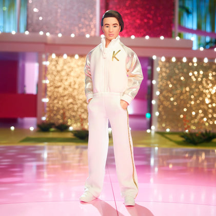 Ken-Puppe im weiß-goldenen Trainingsanzug – Barbie Der Film