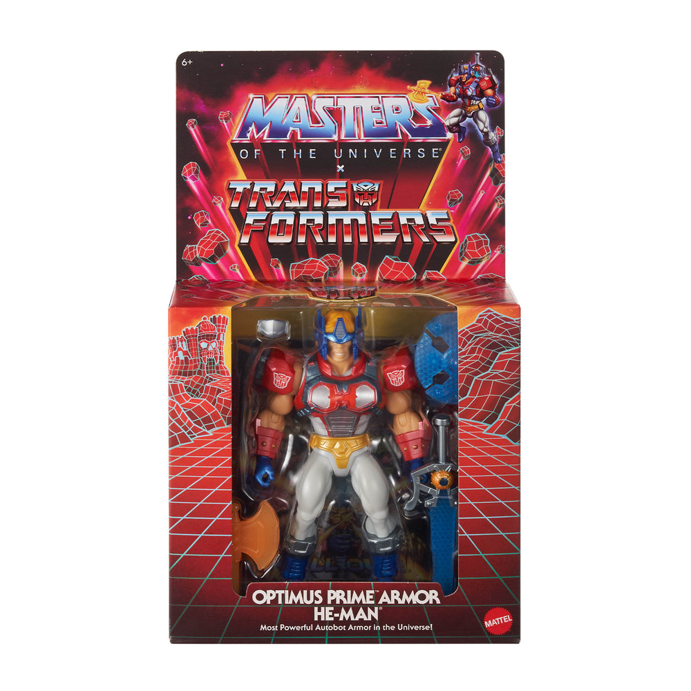 Masters of the Universe x Transformers Optimus Prime Armour He-Man Action Figure