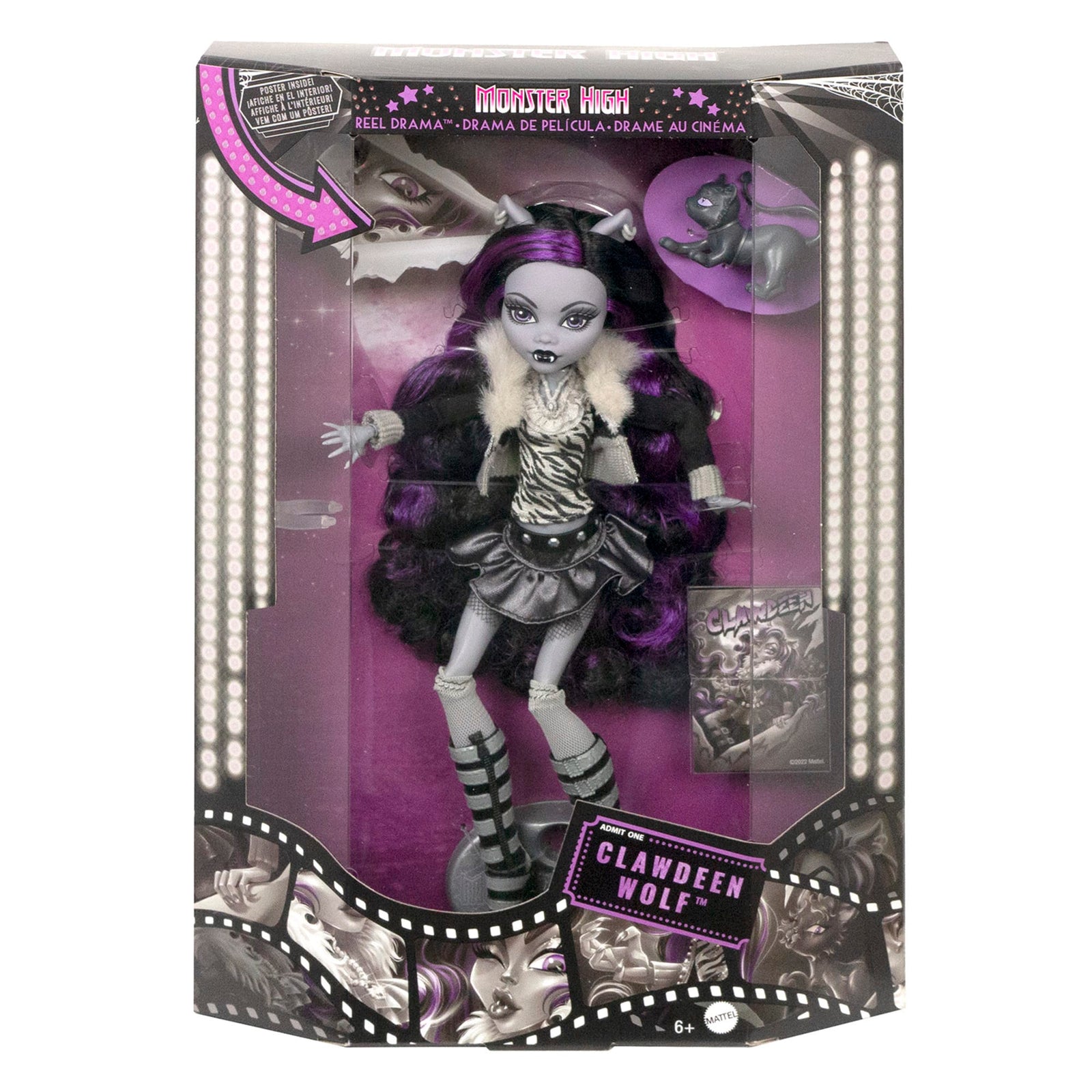 Monster High Reel Drama Clawdeen Wolf Puppe
