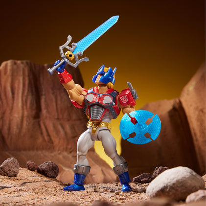 Masters of the Universe x Transformers Optimus Prime Armour He-Man Action Figure