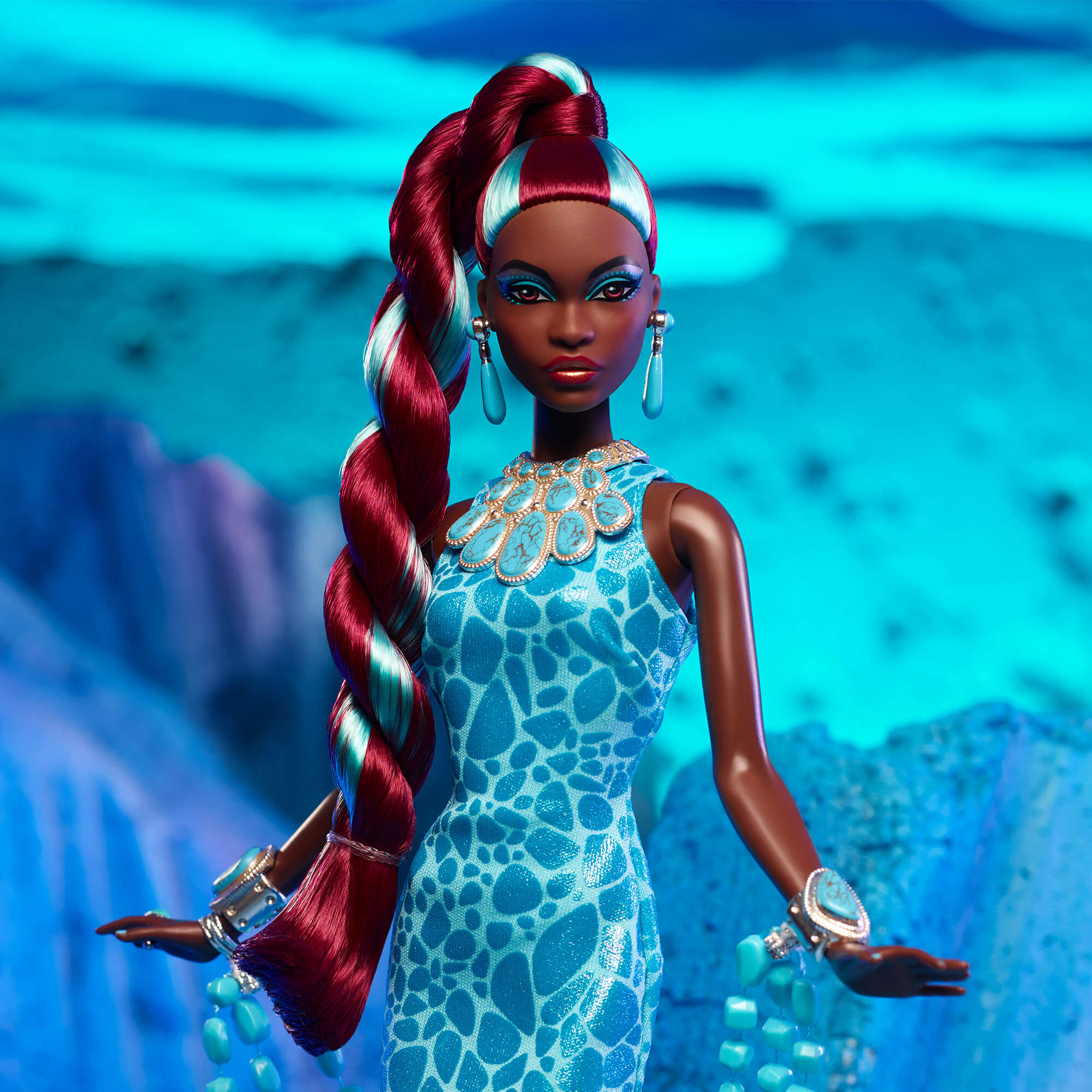 Barbie Fantasie Kollektion türkisfarbene Puppe
